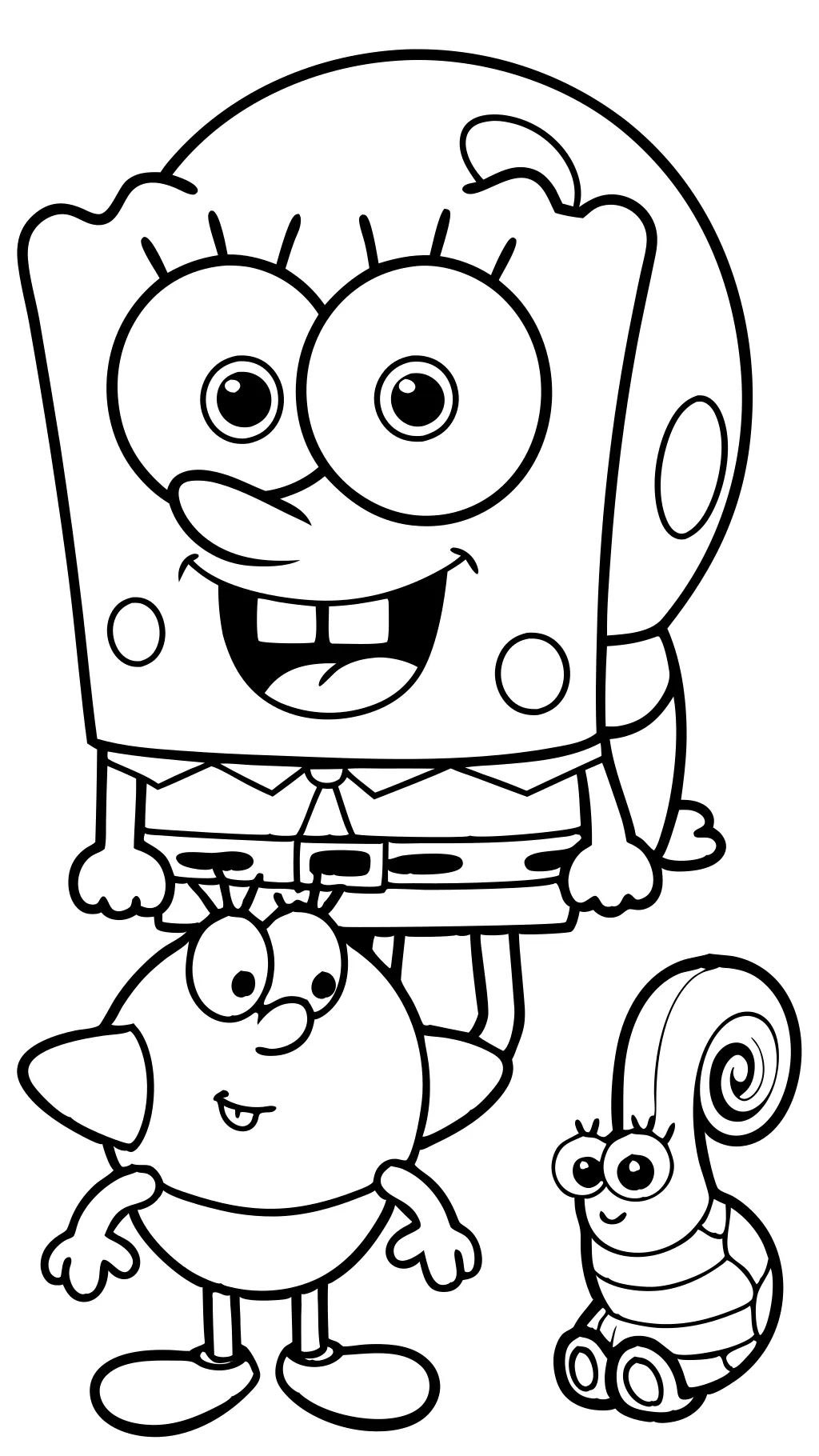 spongebob and gary coloring pages